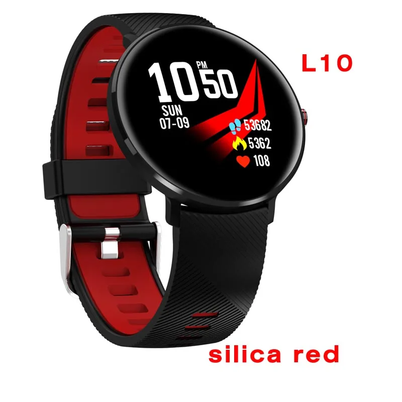 silica red L10 мужские Смарт-часы IP68 Водонепроницаемые Смарт-часы ЭКГ сердечный ритм кровяное давление фитнес-трекер Bluetooth наручные часы VS L5 L8 часы - Цвет: silica red