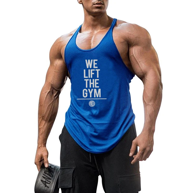 

Gym Tank Top Men Cotton Sleeveless Tanktops For Men Bodybuilding Clothing Sports Undershirt Fitness Stringers Vest