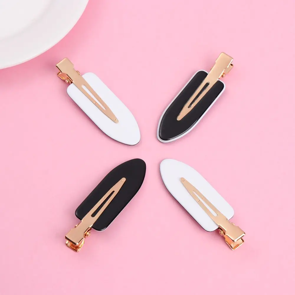 

Fashion No Mark Black White Makeup Styling Bang Clip Seamless Hair Curl Clips No Crease Hairpin No Bend Barrettes