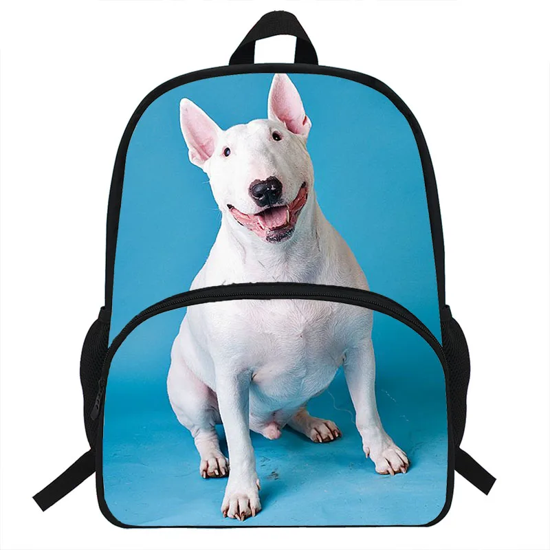

High Quality Bull Terrier Dog Print Backpack School bag For Teenager Boy&Girls Rucksack Travel Mochila
