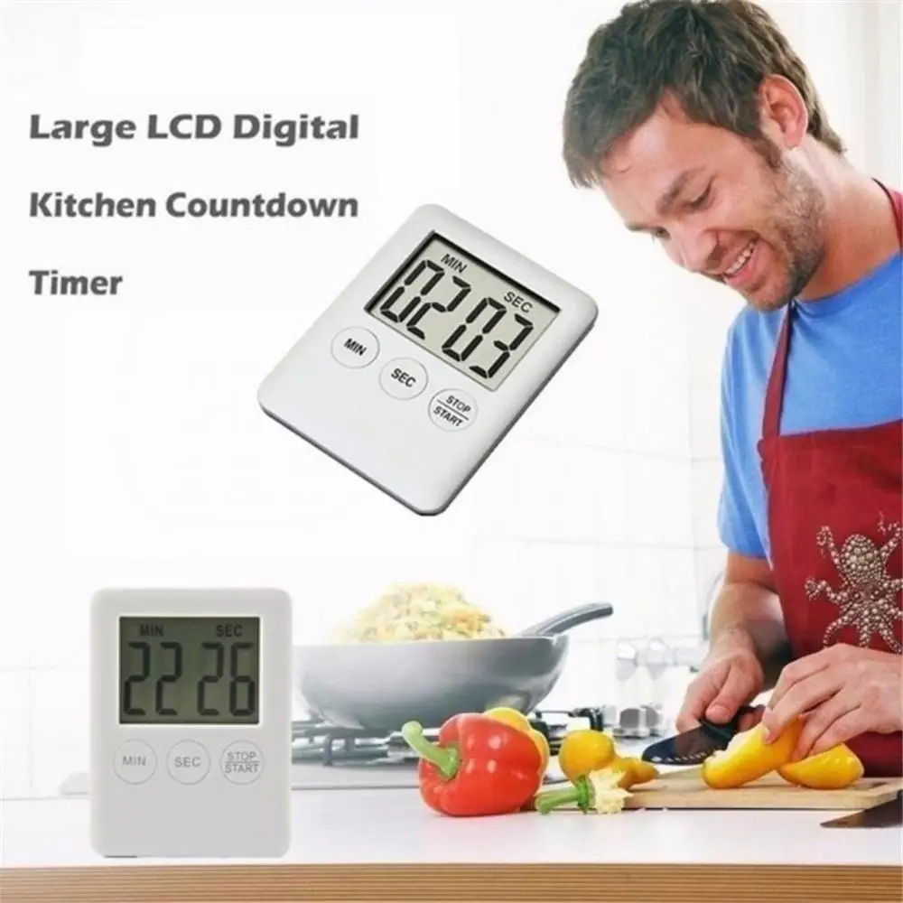 

2020 New Kitchen Timer Multipurpose Square Digital LCD Kitchen Cooking Timer Count-Down Up Clock Alarm Magnetic Dropshipping a5