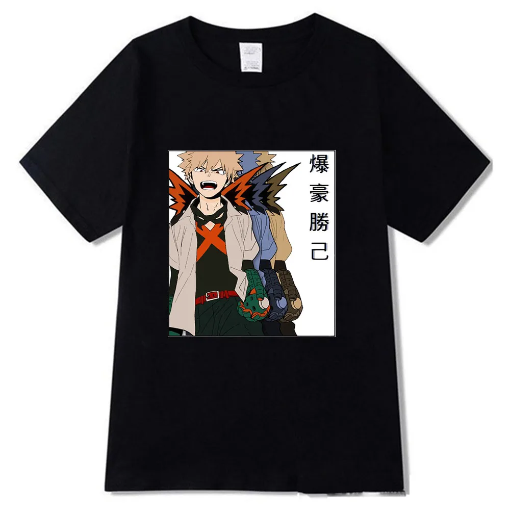 

My Hero Academia Cool Summer Priting T-shirt Bakugou Katsuki Harajuku Tshirt Hip Hop Top Tees Male