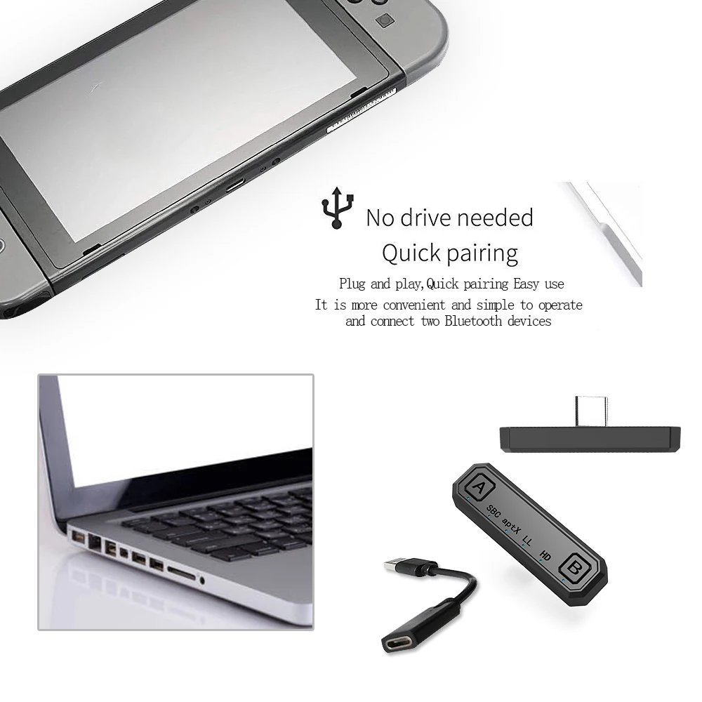 Беспроводной адаптер DISOUR для Nintendo беспроводной с низкой задержкой CSR Type-C Bluetooth 5 0