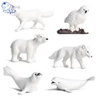 Игрушечные фигурки животных, полярные игрушки животных, Набор фигурок, имитация Северного полюса, модель животных для детей от 3 лет (6 шт.)
