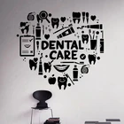 Уход за зубами Наклейка на стену стоматолога виниловая наклейка на стену художественный Декор домашний интерьер ванная комната дизайн A13-041