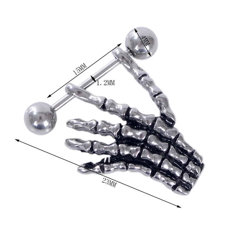 Pinksee 1 шт. Нержавеющая сталь спирали пирсинг призрак коготь ниппель кольцо для