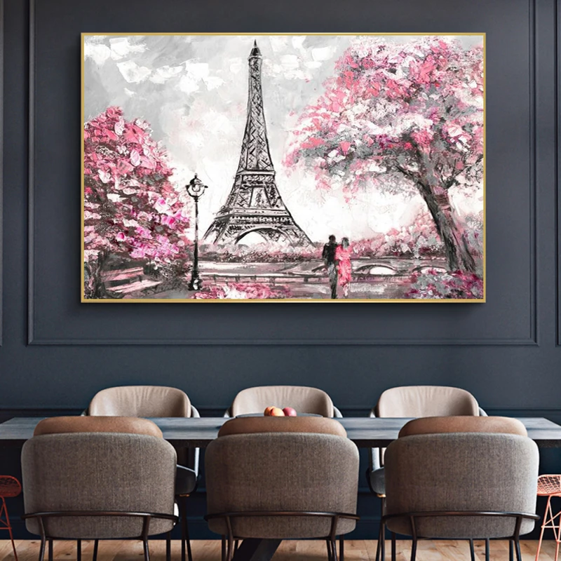 

Paris Street View Wall Art Canvas Paintings For Living Room Paris Tower Modern Posters And Prints Wall Pictures For Home Decor
