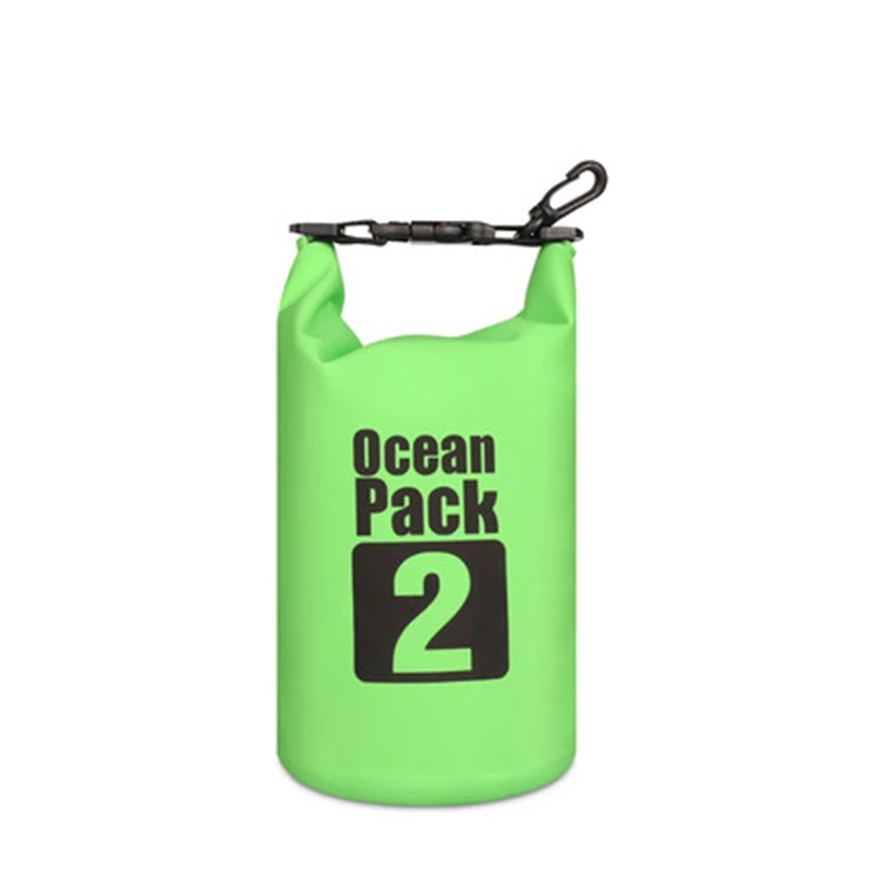 2L green 2L/5L Открытый Портативный рафтинг Дайвинг сухой мешок ПВХ водонепроницаемый складной для плавания ming сумка для хранения для речного треккинга сумки для плавания - Цвет: 2L green