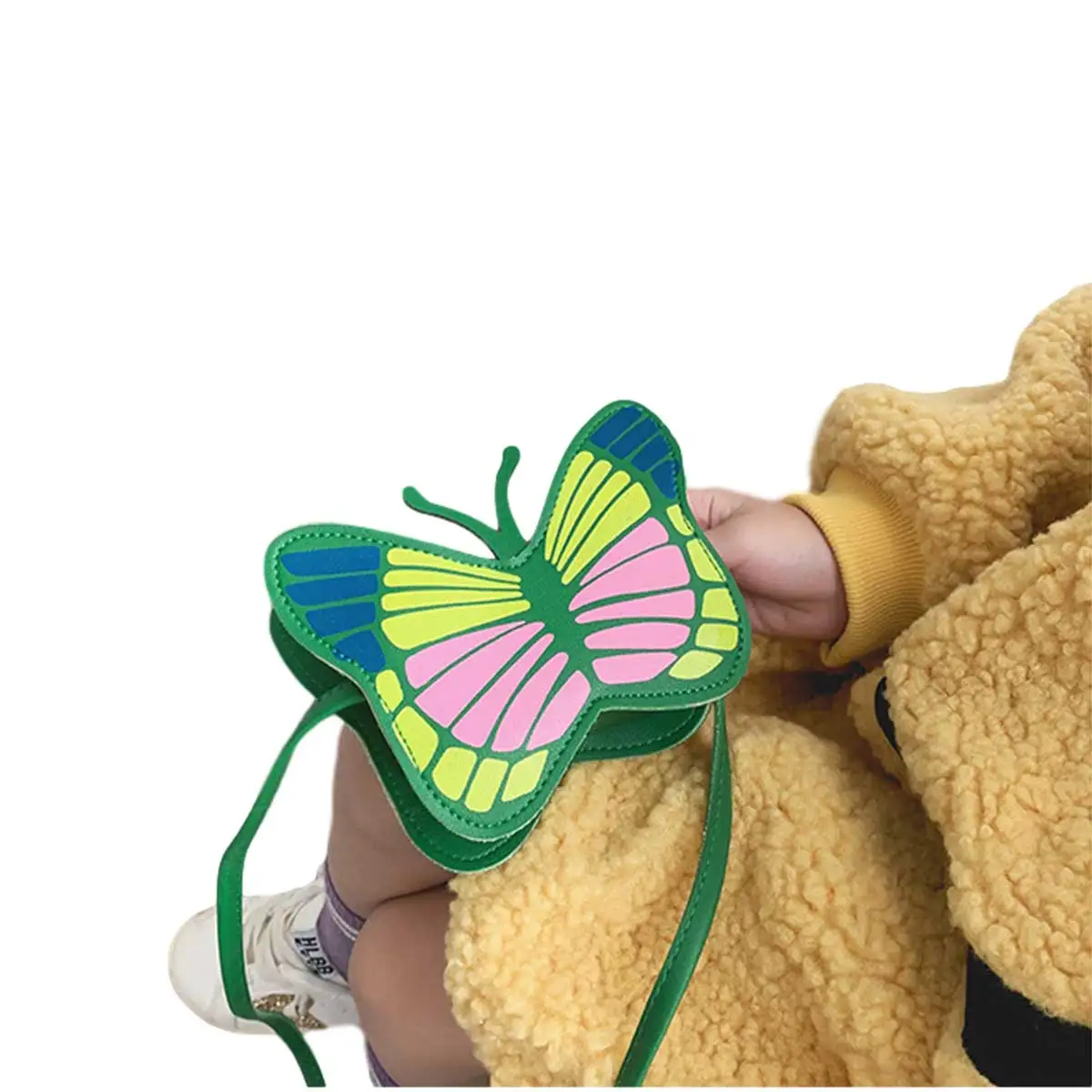 

2020 Little Girls Messenger Bag Cute Butterfly Shape Small Crossbody Purse New Children Kids Girl Fashion PU Leather Handbag