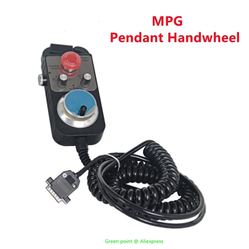 MPG Pendant Handwheel CNC Emergency Pulse Generator With LED Indicator For DDCS V3.1 CNC Motion Controller For Router Milling