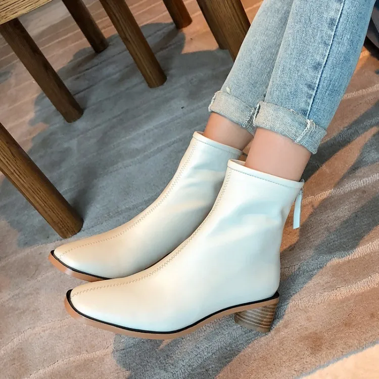 Женские ботинки черного и белого цвета сезон осень-зима новые женские