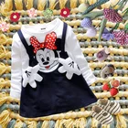 Детское платье с длинным рукавом, с рисунком Микки Мауса