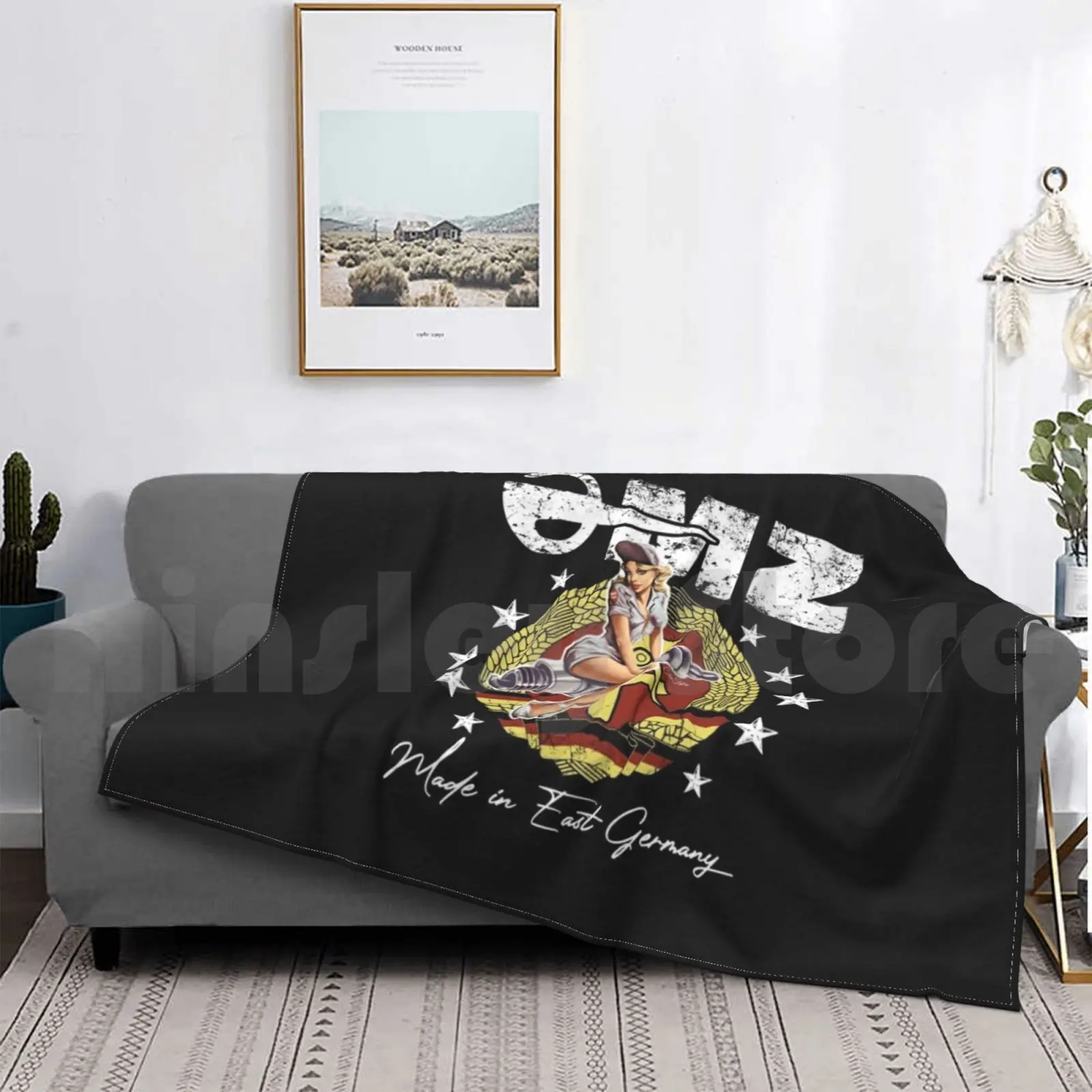 Mz-логотип мотоцикла Zschopau Ddr винтажный логотип рубашка одеяло для дивана кровати