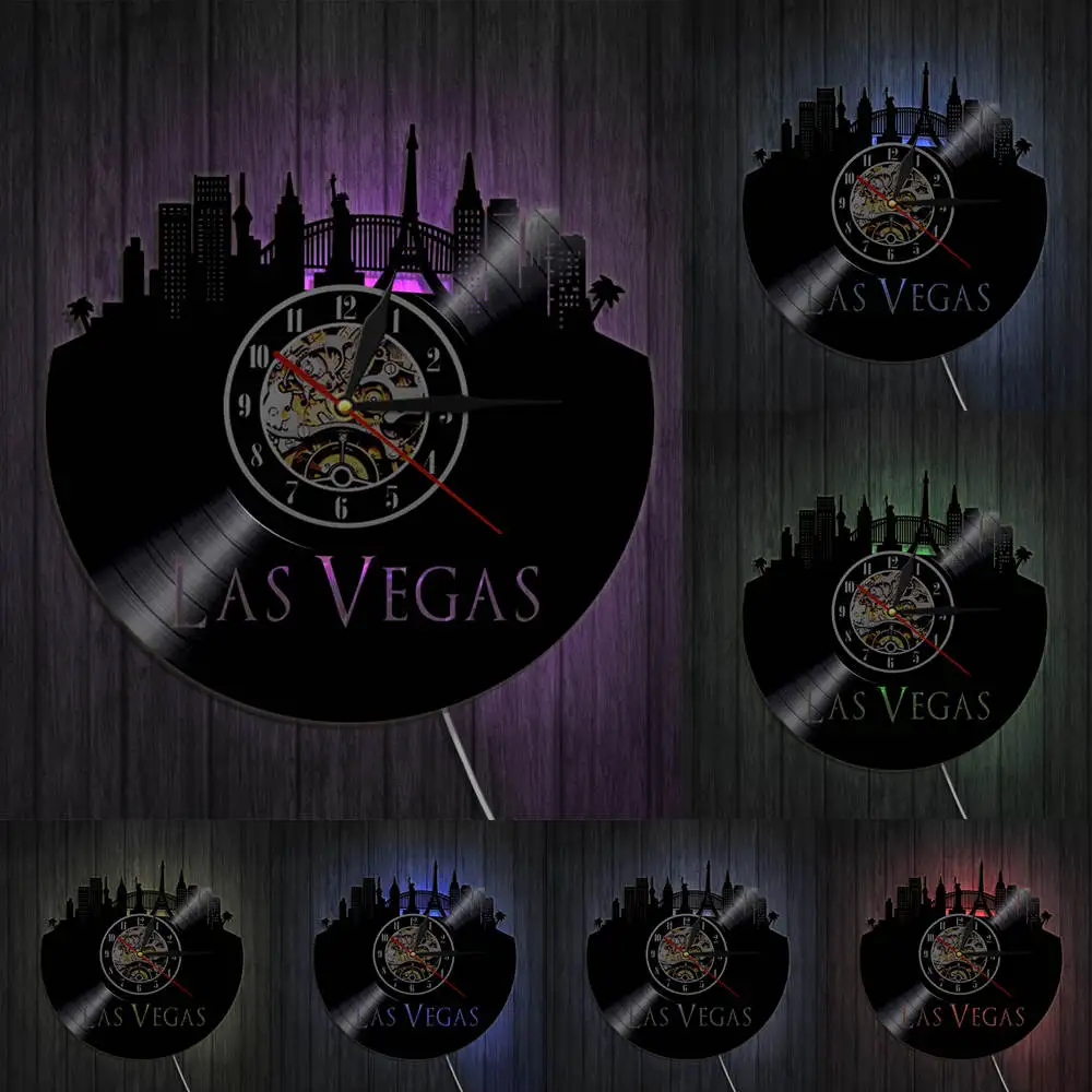 Настенные часы Город азартных игр Горизонт Невада домашний декор винтажные