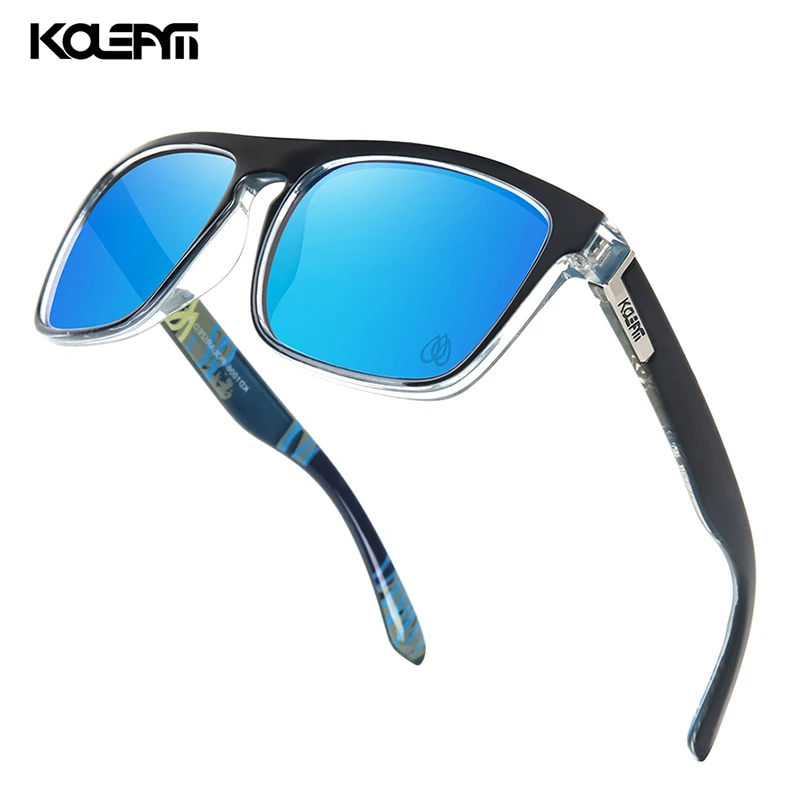 KDEAM High-end Square Polarized Sunglasses Men PA12 TR90 Frame 1.1mm Thickness Lens Polarizing Men's Glasses CE | Аксессуары для