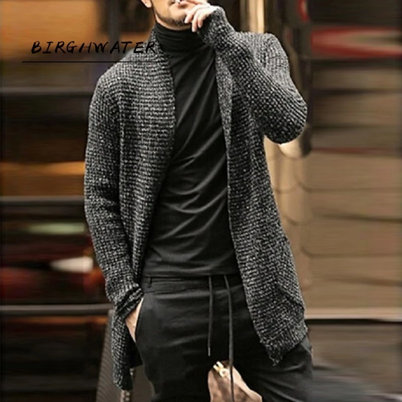 Мужской свитер Кардиган с длинным рукавом кардиган в английском стиле модная