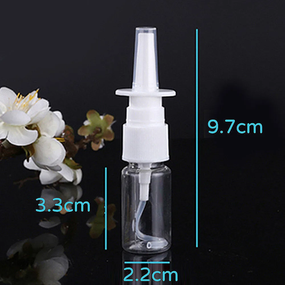 

Mini Design Safe And Delicate Travel Plastic Empty Refillable Nasal Spray Bottles Mist Sprayer Transparent