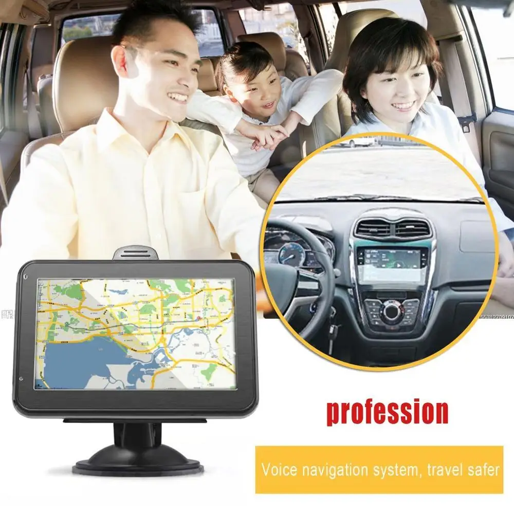 

4.3-Inch Touch Screen 4GB Memory GPS European Map Navigator With Built-in 1800mAh Rechargeable Battery Support TF Card