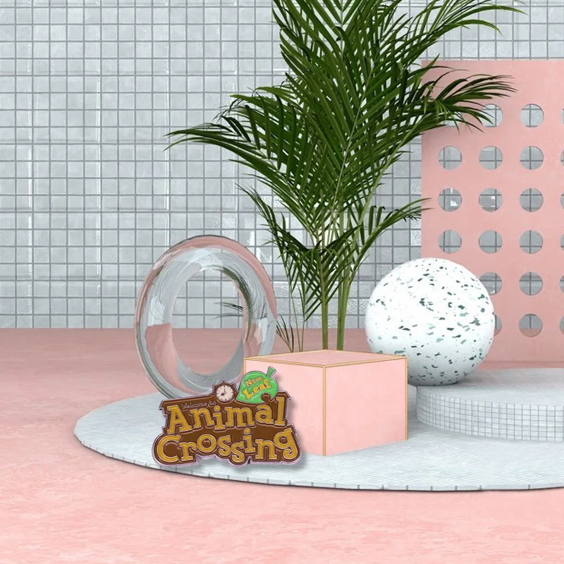 Новый лист символ acnl логотип булавка животное лес Добро пожаловать в новый город