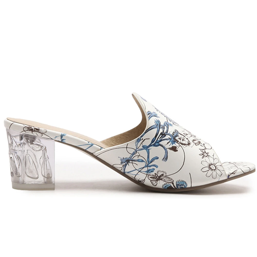 Женские шлепанцы в классическом стиле летние пляжные удобная прозрачная обувь