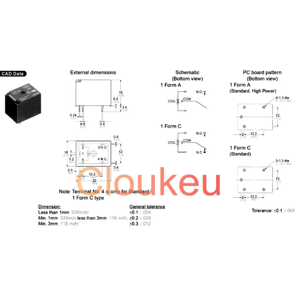 Реле JS1-5V 12 В 24V-F AJS1319F 1311F 1312F 10A 5pin | Строительство и ремонт
