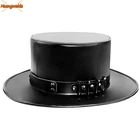 Шляпа Чумного доктора для мужчин и женщин, плоская шапка для косплея джентльмена, реквизит для Хэллоуина, из искусственной кожи