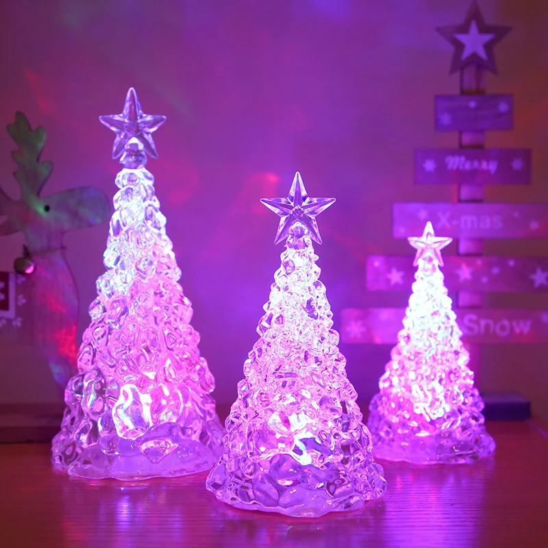 

Color Changing LED Christmas Tree Battery Operated and Portable for Dining Table Centerpieces Mantle MJJ88