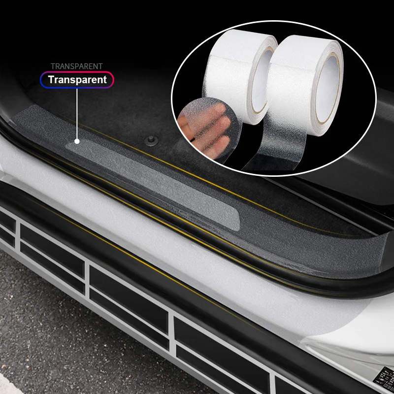

Car Door Threshold Sill PEVA Anti Slip Film Sticker Anti-Scratch Dustproof Protection Tape For Trunk Guard Bumper Trim Accessory