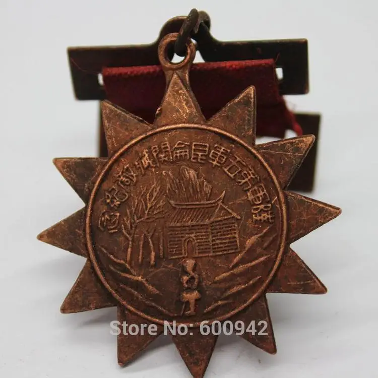 Винтажная 1940 лет китайская военная медаль командор медали значок герой солдат
