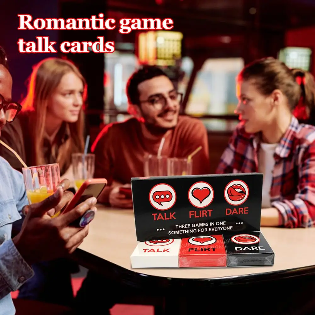

Fun Couple Romantic Card Game Game Deck Talk Or Flirt Or Dare Cards 3 Games Cards Deck Lovely Gift For Couples
