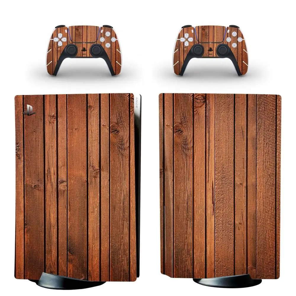 Wood Style PS5 Standard Disc Skin Sticker Decal Cover for PlayStation 5 Console and Controllers Vinyl | Электроника