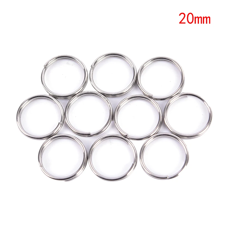 10 шт. Нержавеющая сталь водные виды спорта брелок с Разделение кольца петли для