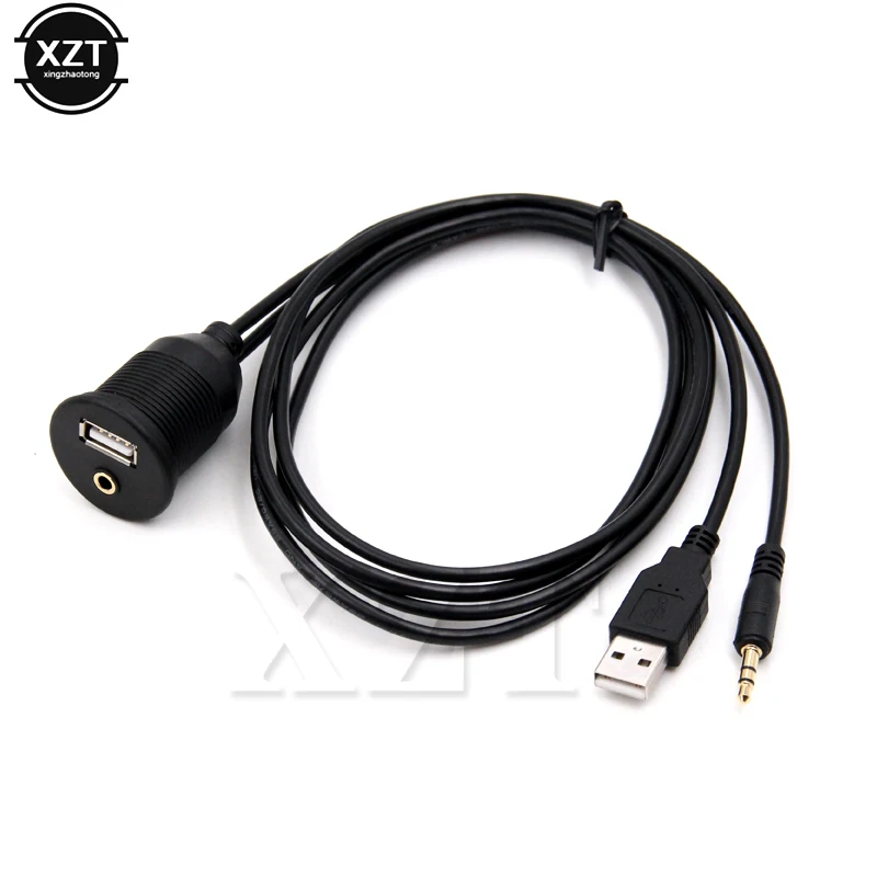 1 м/2 м Автомобильный кронштейн для приборной панели 3 5 мм USB 2 0 AUX Удлинительный