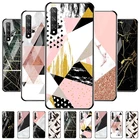 Чехол для Honor 20, чехол для Huawei Honor 20 Pro, мраморные чехлы из закаленного стекла, роскошные чехлы для Honor 20 Honor 20Pro, жесткий чехол для телефона из поликарбоната