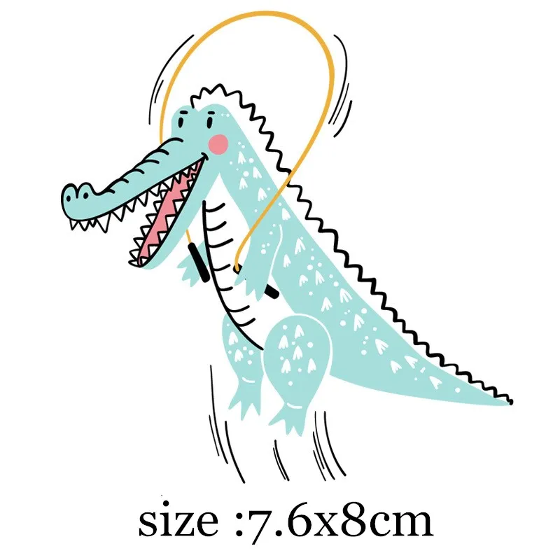 ZOTOONE Cute Cartoon dinosaur Patches Heat Transfer Iron on Patch for T-Shirt Children Gift DIY Clothes Stickers G | Дом и сад