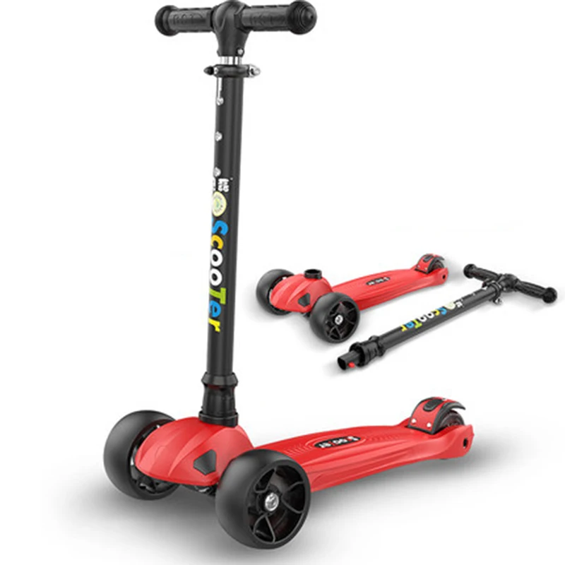 Детский самокат 3 круга для мальчиков детей 2 6 7 8 10 лет 4 девочек начинающих