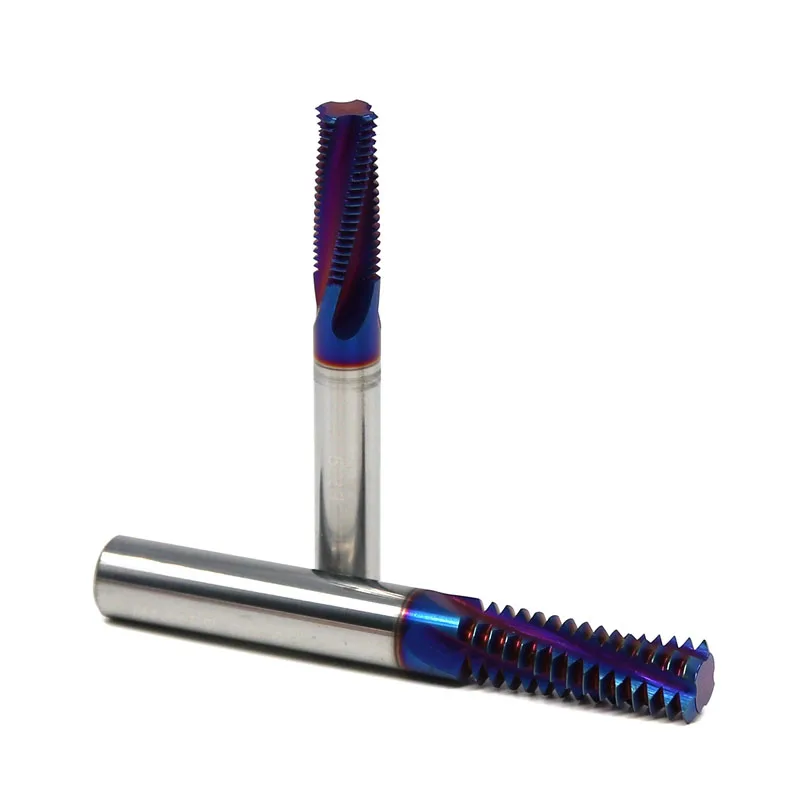 

HRC 65 degree M2 M3-M16 Carbide thread milling cutter alloy mill cutter Nano - blue thread cutter endmill router bit cnc milling