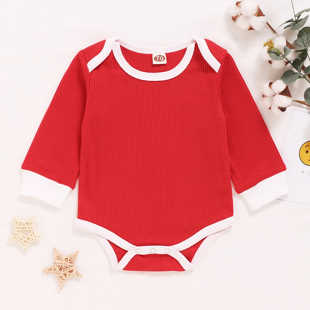 

Autumn New Infant Baby Girls Boys Cotton Basic Romper Long Sleeve Soft Playsuit Jumpsuit 0-18M