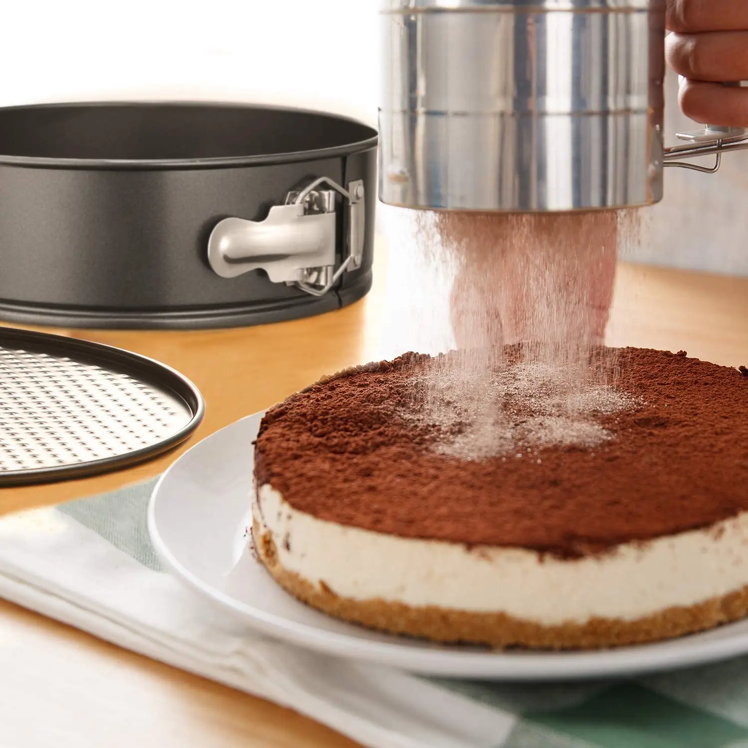 

Bakeware Cake Molds Baking Pans Kitchen Round Baking Dish Heavy Carbon Non-stick Slipknot Removable Base Tray Round Cake Pan