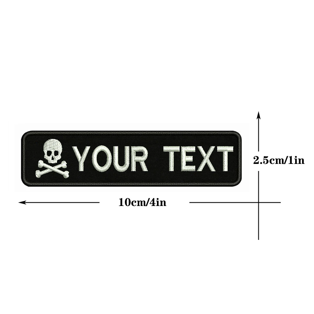 Логотип в виде черепа 10x2 5 см вышивка с именем под заказ значок строчку нашивки на