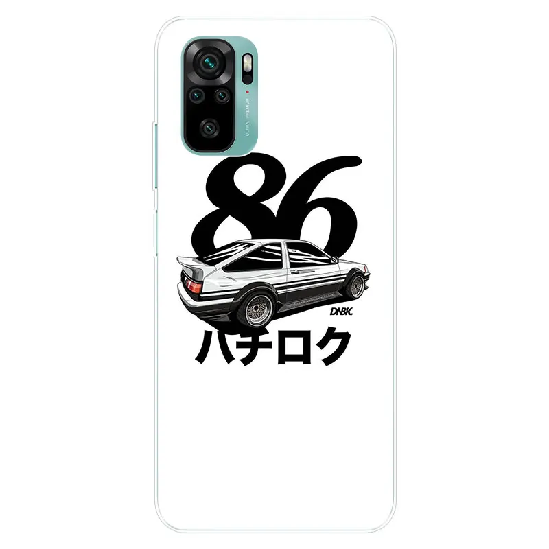 Японский JDM автомобильный AE86 силиконовый чехол для телефона Xiaomi Redmi Note 10 9 Pro Max 10S 9S