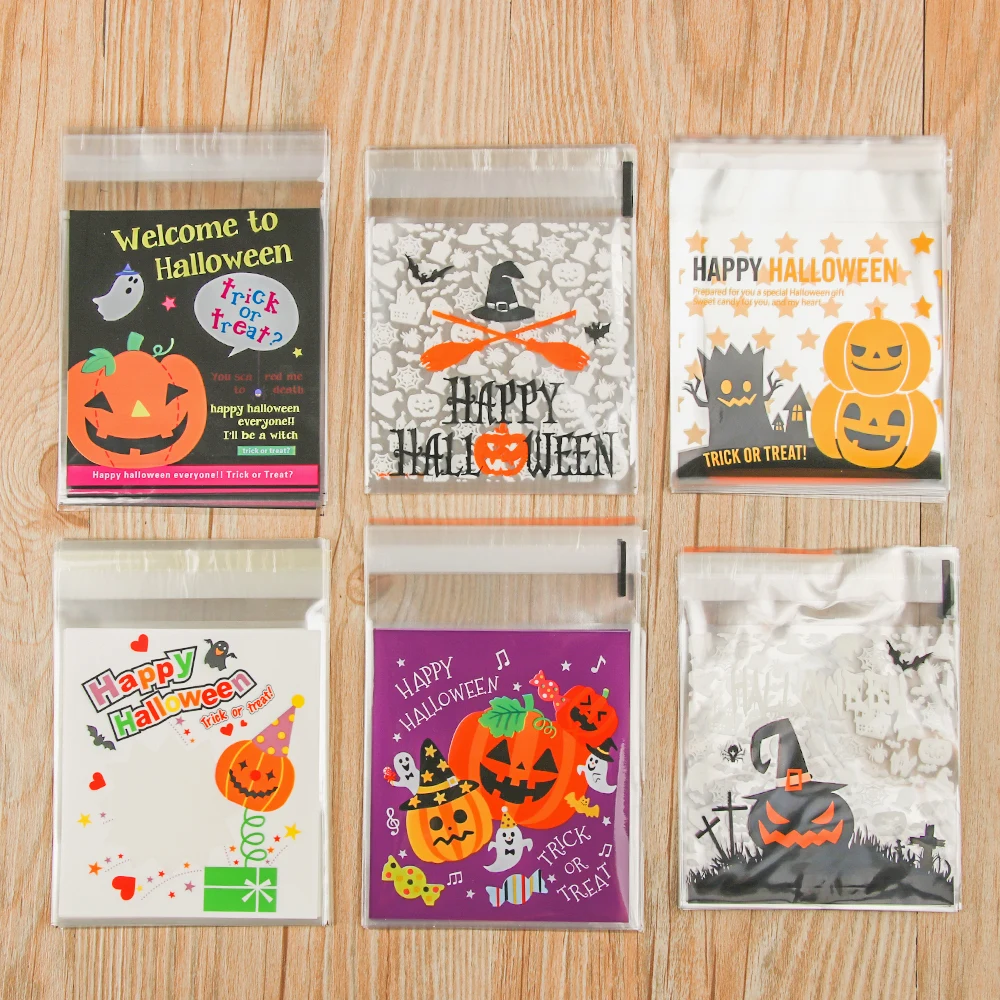 100 шт. пакеты для конфет на Хэллоуин|Подарочные сумки и упаковка| |