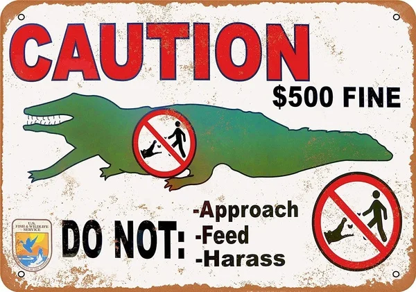 

Do Not Feed The Alligators Tin Sign art wall decoration,vintage aluminum retro metal sign,iron painting vintage decoration sign