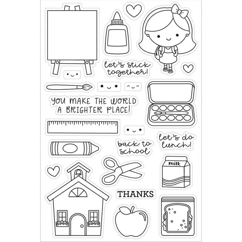 Обратно в школу прозрачный значок для DIY Скрапбукинг/изготовление карт/Дети