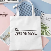 the original hipster cloth tote bag alphabet letter print women shopper bag white canvas handbags for lady large%c2%a0capacity