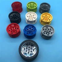 science and technology automobile building block moc 41897 56908 56x28mm off road hub tire connector ev3 assembly toy