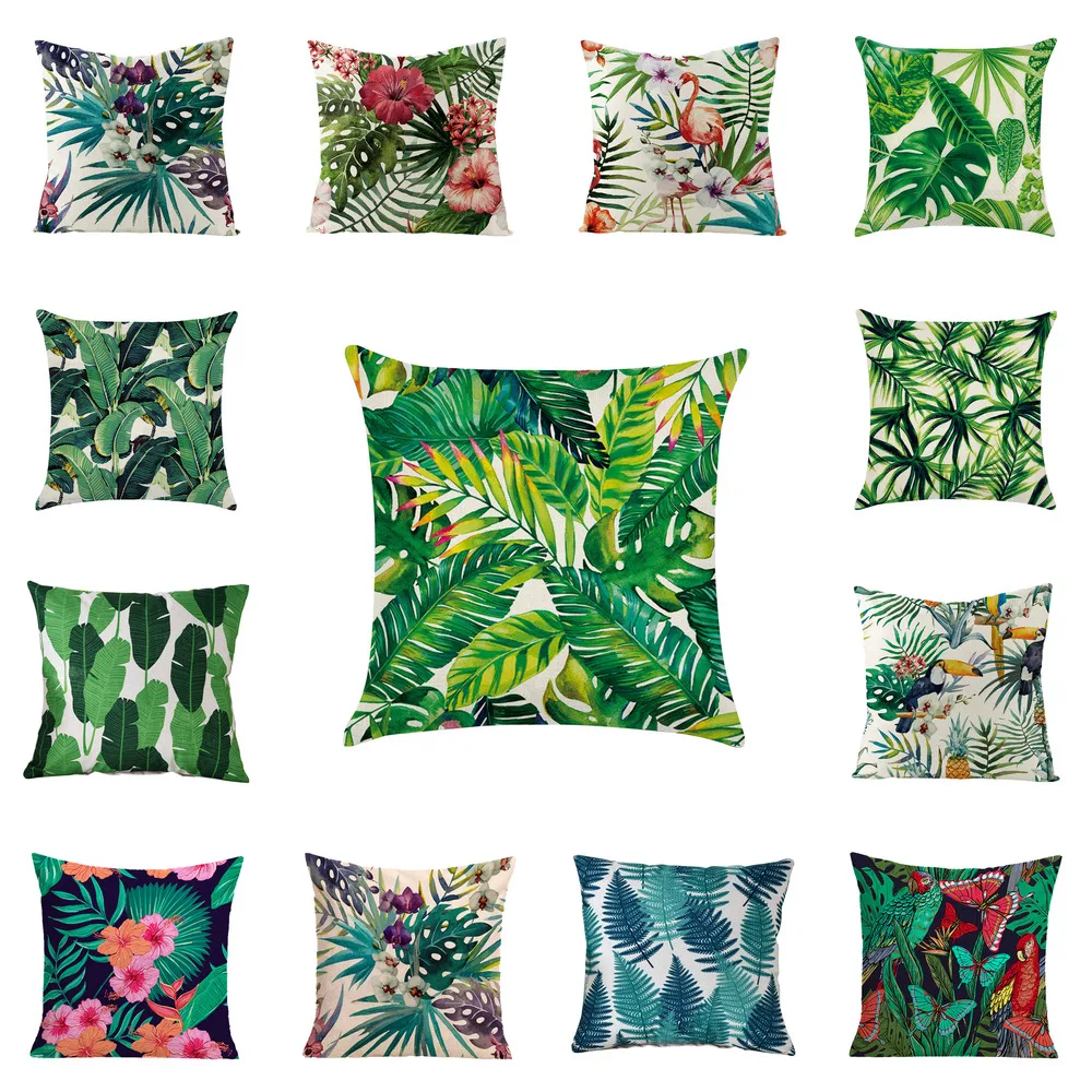 Наволочка из тропического хлопка и льна 45x45 см|Наволочка| |