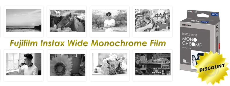 10-50 листов для Fujifilm Instax WIDE Film Фотобумага монохромный для цифровой фотокамеры Fuji Instax WIDE 210 200 300 100 500AF пленка глянцевая фотобумага для Камера
