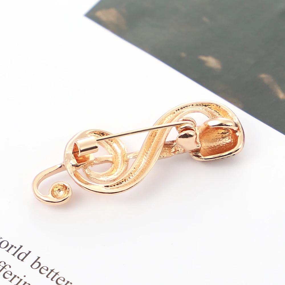 Music Note Gold Microphone Shape Brooches For Women Men Singer Club Badge Clothes Accessories Rock Brooch Pins Gifts | Украшения и