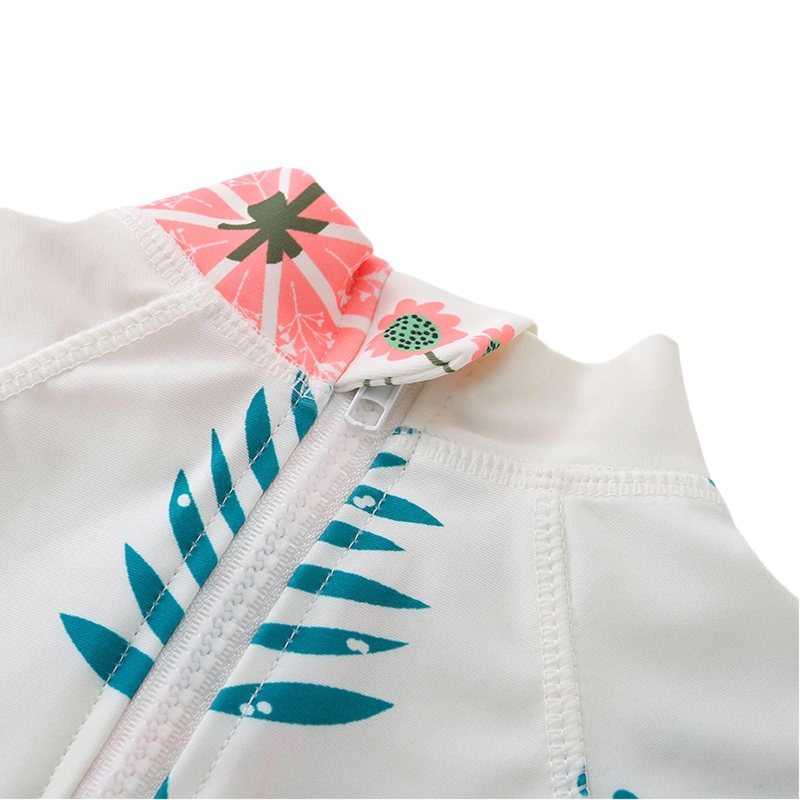 

2021 New Summer 3-7Y Baby Girl Boy Beach 2Pcs Set Floral Print Bear Half Sleeve Back Zipper Playsuit+Cap Swimsuit Holiday